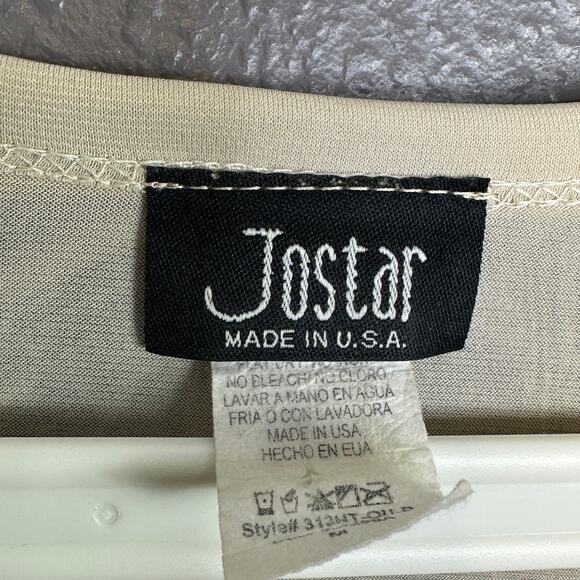 Jostar Tunic Top size Medium Peacock Rhinestone V Neck - Picture 4 of 5